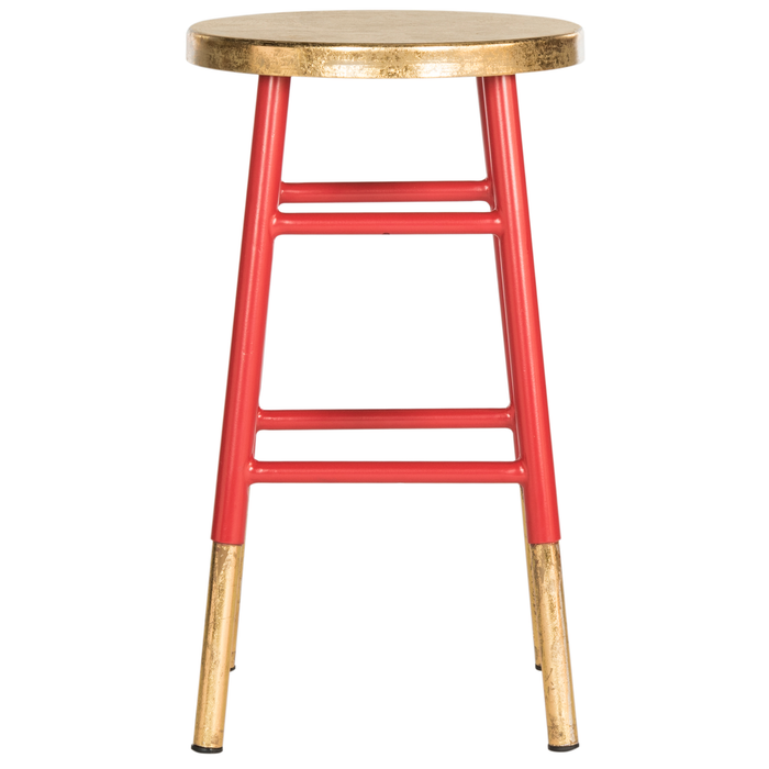 Red & Gold Emery Counter Stool