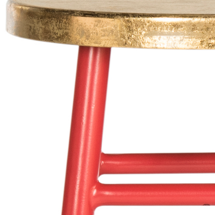 Red & Gold Emery Counter Stool
