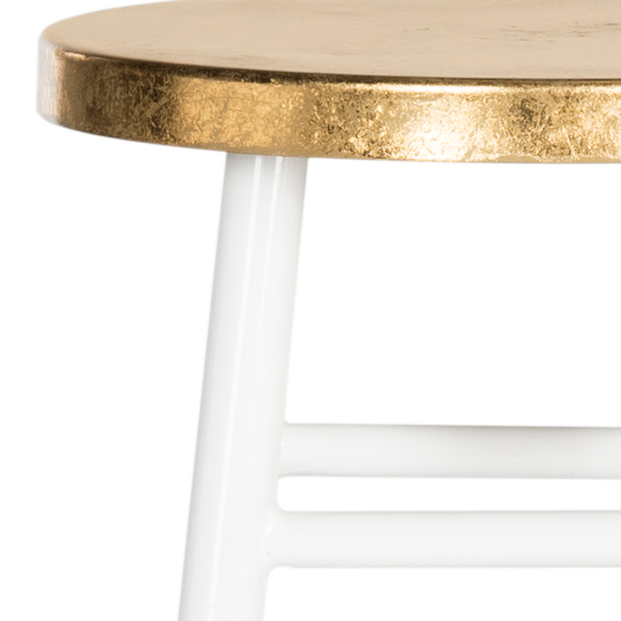 White & Gold Emery Counter Stool
