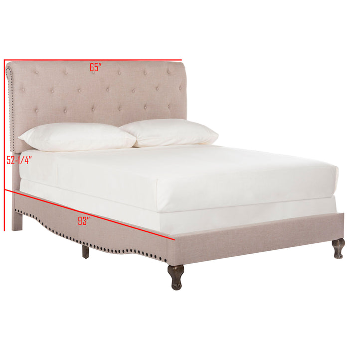 Taupe Hathaway Queen Bed