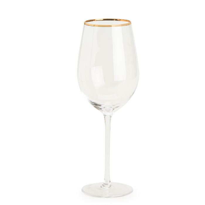 Gold Band Wine Glass
