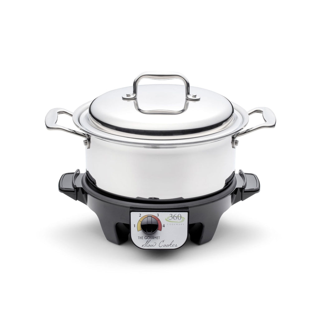 Parini Stainless Steel Slow Cooker With Dual 16 oz Compartments