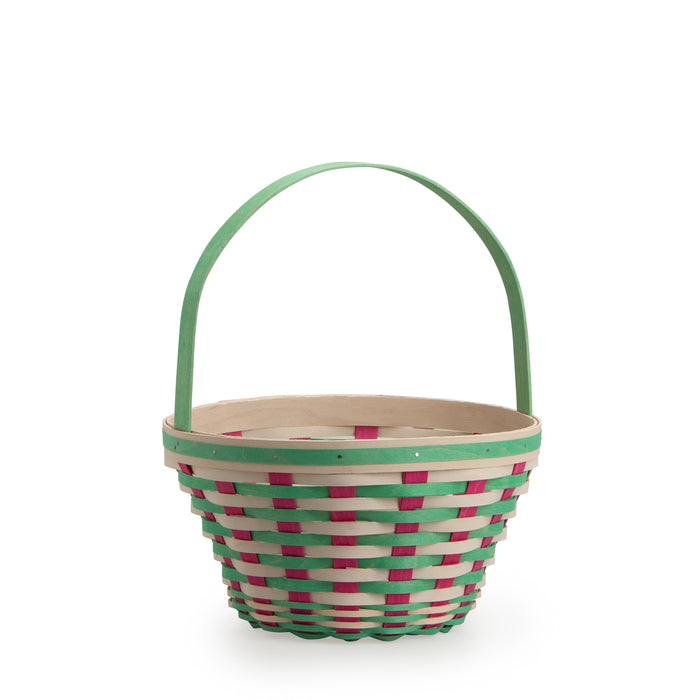 Medium Tapered Easter Basket - Dark Green Multi Weave