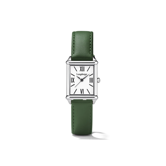 Green Leather Watch with Enamel