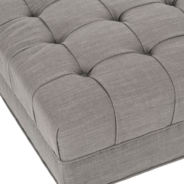 Charcoal Clark Tufted Cocktail Ottoman