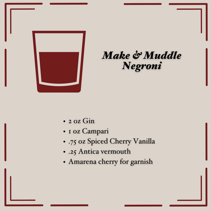 Make & Muddle Spiced Cherry Vanilla Cocktail Mixer Syrup