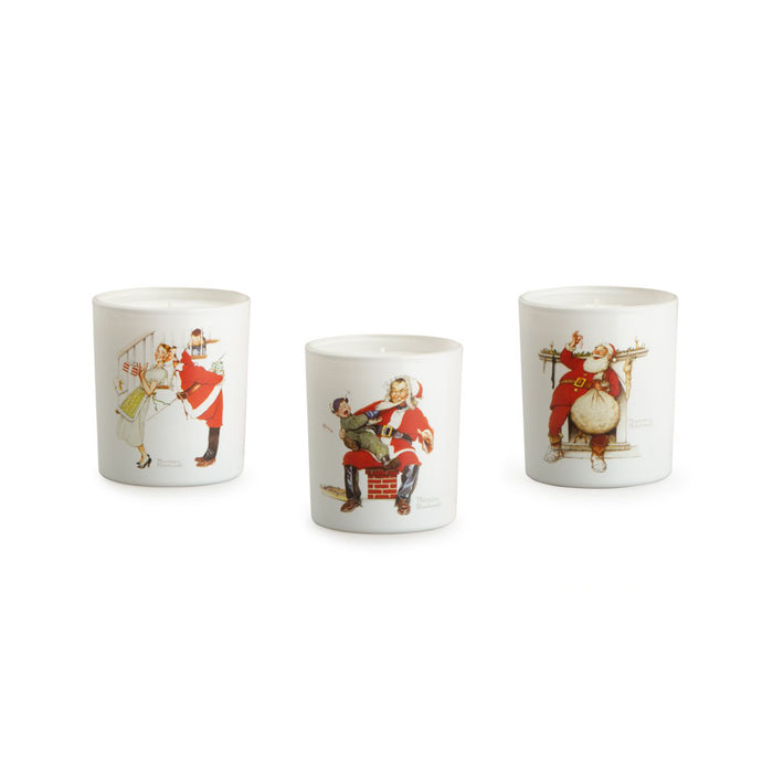 Norman Rockwell Holiday Candle Trio