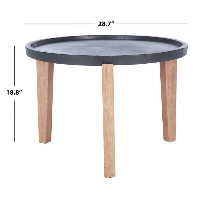 Natural and Black Valton Side Table