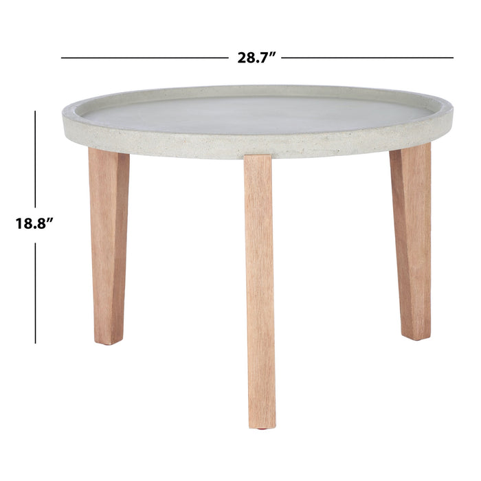 Natural And Light Grey Valton Side Table