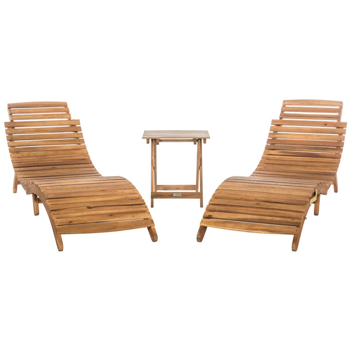 Natural Pacifica Lounge Set with Navy Cushions