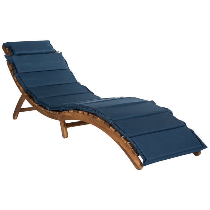 Natural Pacifica Lounge Set with Navy Cushions