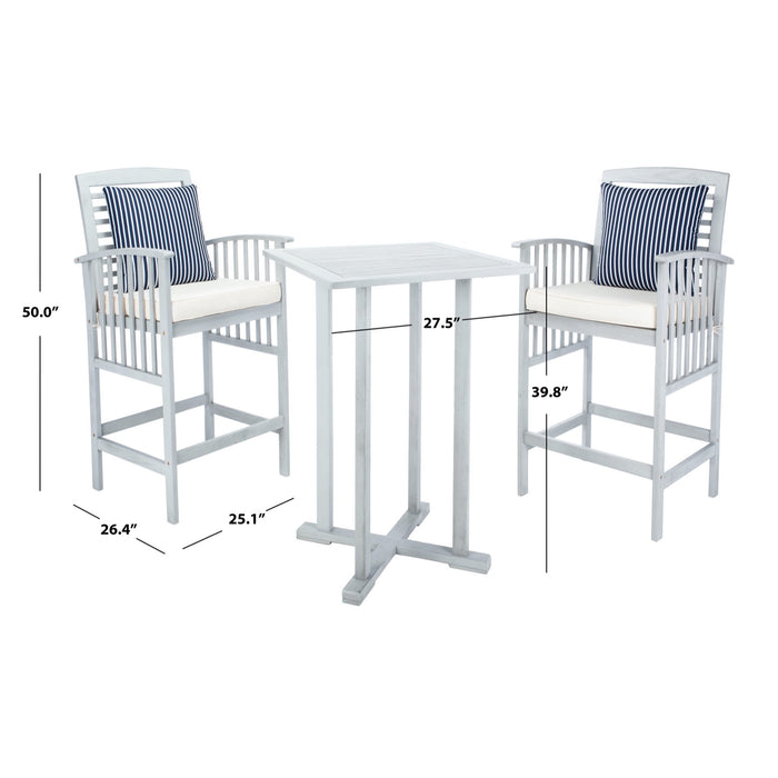 Grey And Navy Pillow Pate Bistro Set