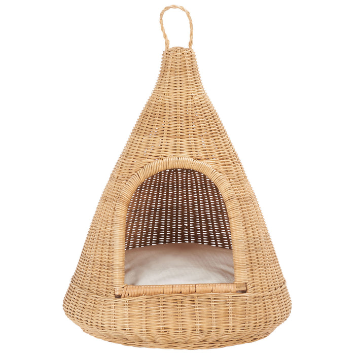 Natural Honey & White Tifa Cat Bed with Cushion