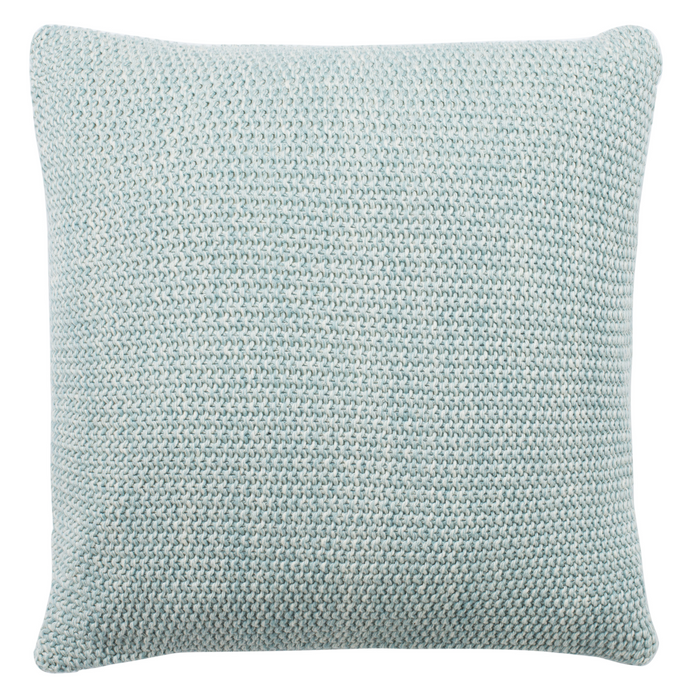 Blue & Natural Liliana Knit Pillow