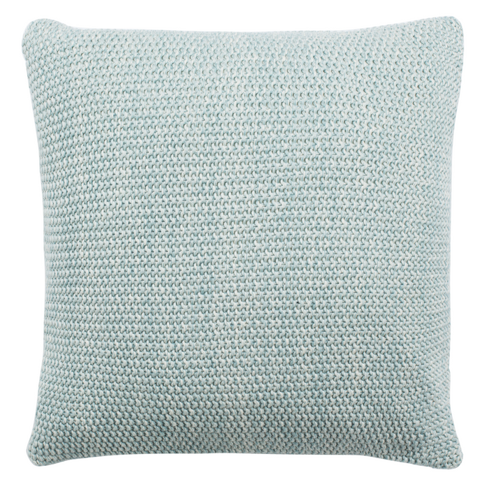 Blue & Natural Liliana Knit Pillow