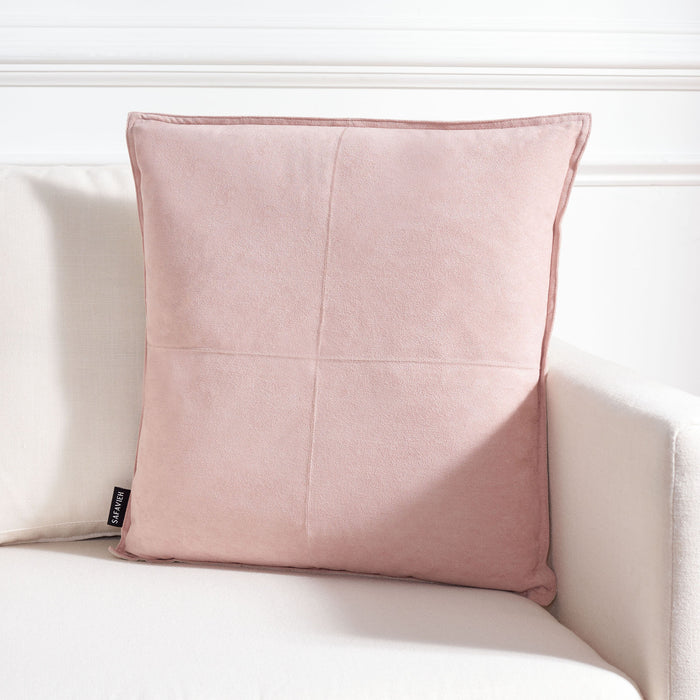 Pink Faux Suede Karya Pillow