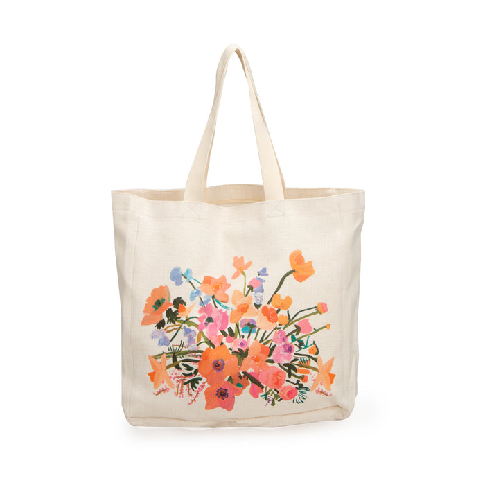 Longaberger x Paint&Petals Spring Bouquet Tote Bag