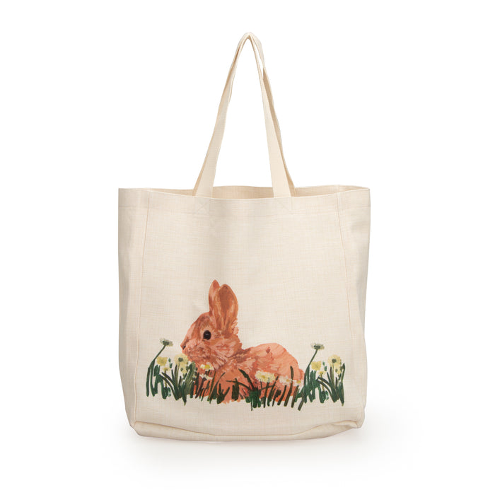 Longaberger x Paint&Petals Bunny with Daisies Tote Bag