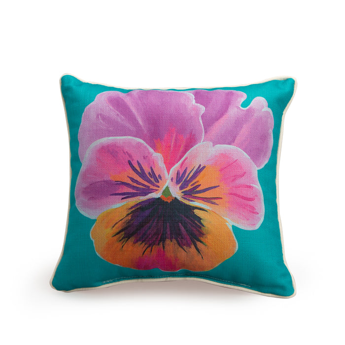 Longaberger x Paint&Petals Pansy & Ombre Reversible Pillow