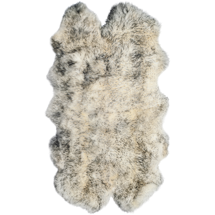 Ivory & Smoke Grey Sheep Skin Rug