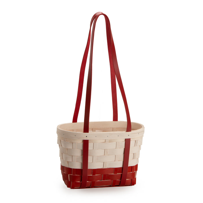Red & White Medium Boardwalk Basket