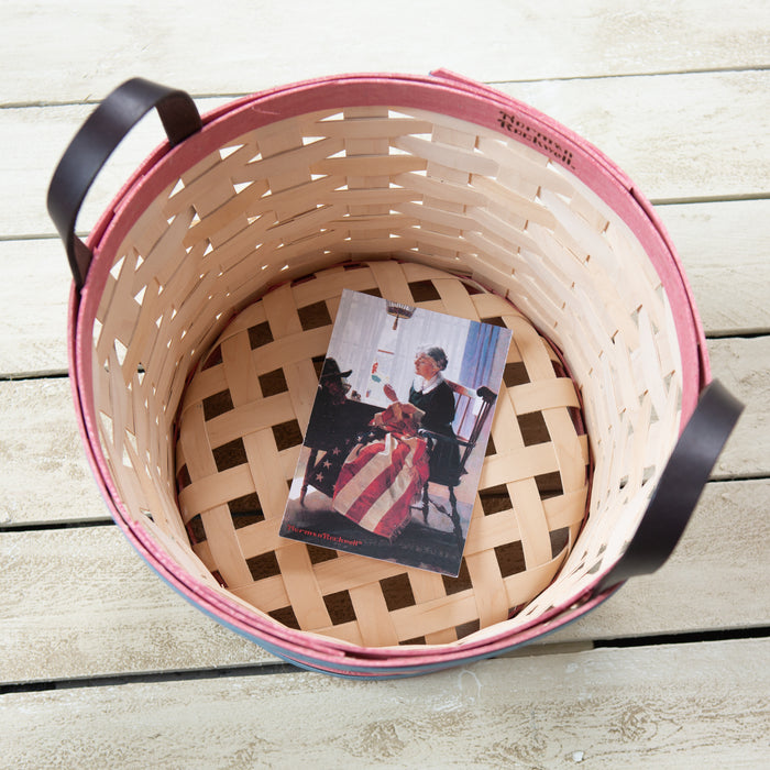 Norman Rockwell Series 2: Bushel Basket with Protector Set - Whitewashed