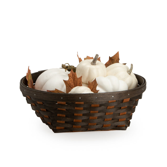 Fall Bowl Basket Set with Protector and Lid - Rusty Spice & Black