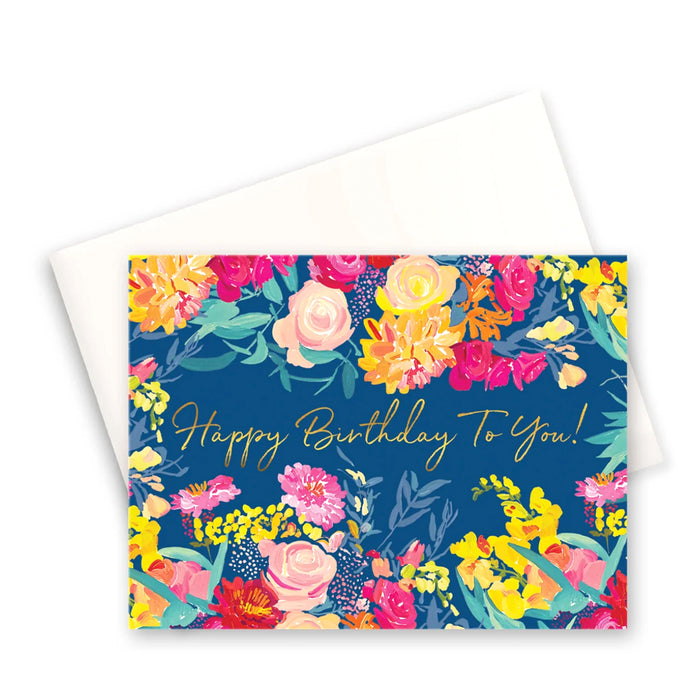 Paint&Petals Bright Night Happy Birthday Greeting Card