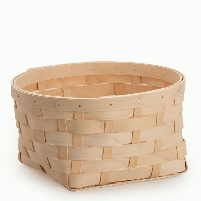 Whitewashed Round Serving Basket